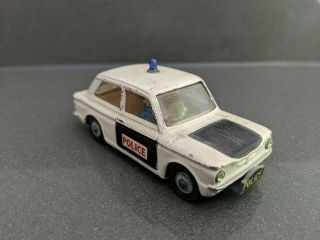 Vintage 1960s Diecast Corgi Toys Sunbeam Imp Police Car With Policeman