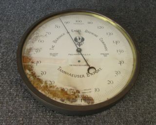 The Bergner & Engle Brewing Co Tannhaeuser Export Beer Thermometer Pre Prohib