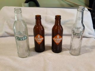 4 Vintage Orange Crush Bottles Exc