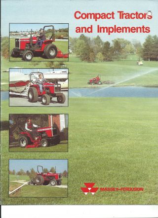 Massey Ferguson 1030 And 1035 Compact Tractors And Implements 12 Page Brochure