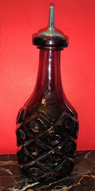 Antique Amethyst Glass Barber Bottle