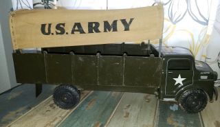 Vintage Marx Lumar U.  S.  Army Troop Transport Vintage Metal Canvas Canopy