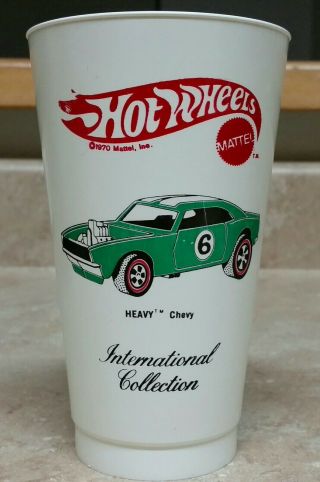 Vintage 1970 Redline Hot Wheels Jack In The Box Cup W/ Heavy Chevy