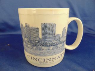 Coffee Mug Tea Cup Starbucks Cincinnati City Info 18 Oz.  Hot Cold Drinks Collect