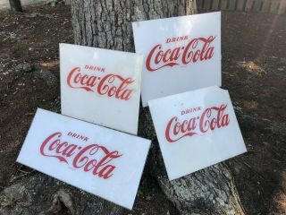 Vintage 1960s Drink Coca - Cola Vending Machine/cooler Plexiglass Acrylic Sign