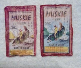 Vintage Firecracker Labels Muskie Crackers 16s 2 Pack Rare Items