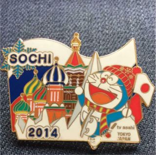 Sochi Olympic 2014 Doraemon Pinbatch Pins Tv Asahi Media Limited Rare Japan