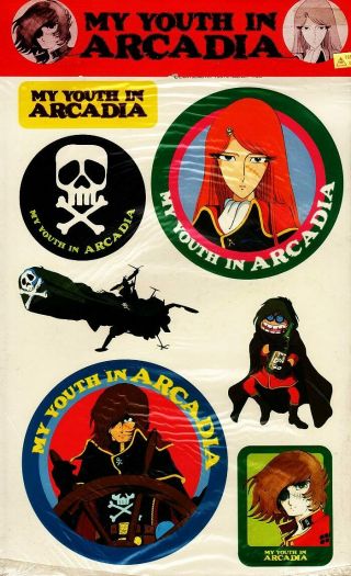 Captain Harlock Rare Anime Sticker Set My Youth In Arcadia Space Pirate