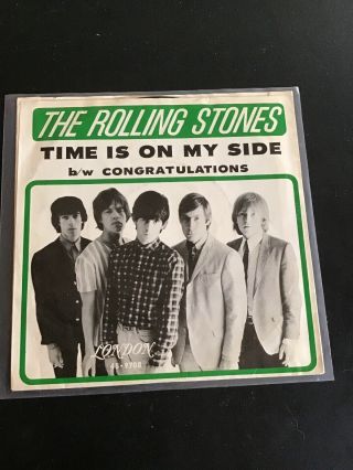 The Rolling Stones Time Is On My Side Congratulations London Picture Sleeve 7” 2