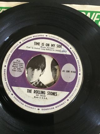 The Rolling Stones Time Is On My Side Congratulations London Picture Sleeve 7” 3