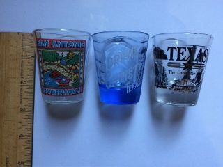 San Antonio Texas Shot Glasses (3)