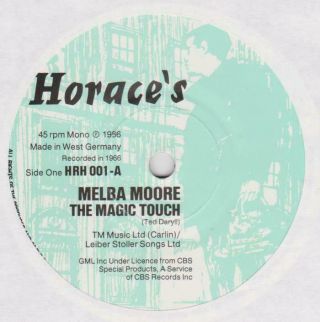 Melba Moore The Magic Touch / Tommy Hunt The Pretty Part Of You Horace 