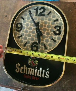 Schmidt ' s Light Beer Retro Kaleidoscope Lighted Sign and Clock - 5