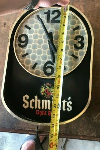 Schmidt ' s Light Beer Retro Kaleidoscope Lighted Sign and Clock - 6