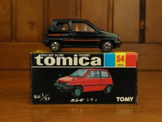 TOMY Tomica 54 HONDA CITY Turbo,  Made in Japan vintage pocket car Rare 3