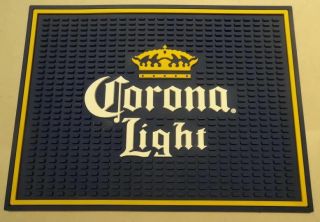Corona Light Crown Logo Spill Bar Mat Glass Coaster Corona Extra