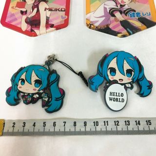 Vocaloid Hatsune miku Meiko Lin Rubber Acrylic Clip Strap Japan anime manga X11 4