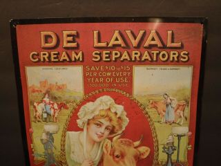 Vintage DE LAVAL Cream Separators Metal Sign Farm Cow Milk Chicago York 2