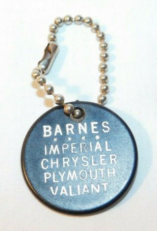 Vintage Barnes - Imperial Chrysler Plymouth Valiant Advertising Keychain