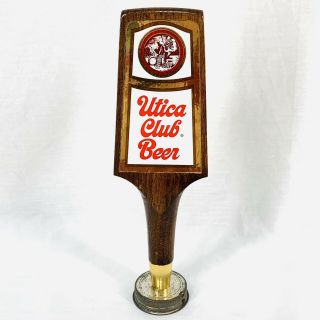 Vintage West End Brewing Co Utica Club Beer Tap Handle 9 " Wood Bar Man Cave