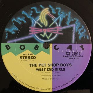 Pet Shop Boys - West End Girls - Usa Bobcat 12 Inch Nm