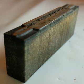 Antique Letterpress Advertising Print Block Image Wood Rolling Pin Baking 3