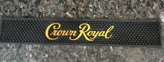 Crown Royal Yellow Rubber Bar Mat Rail Drain Mat 21 " X 3.  5 " Drink Bar