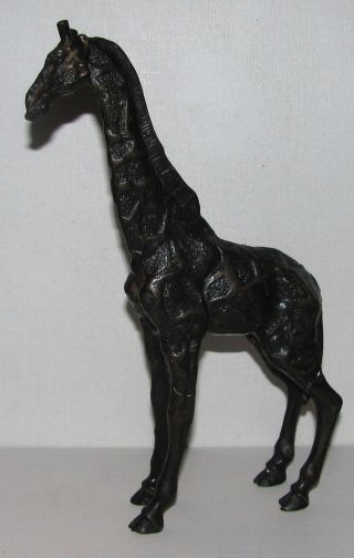 Very Detailed Cast Bronze Brass African Giraffe Sculpture Figure 2