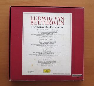 DG 2721 128 Beethoven Edition Vol.  2 Concertos 6xLP Kempff Oistrakh Ferras NM 2