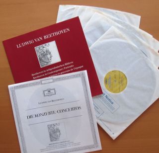 DG 2721 128 Beethoven Edition Vol.  2 Concertos 6xLP Kempff Oistrakh Ferras NM 3