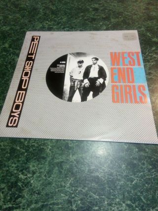 Pet Shop Boys West End Girls Australian Vinyl 12 " Record