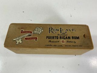 Vintage Ron Llave Puerto Rican Rum Dominoes Set 27/28 W/ Box Advertising