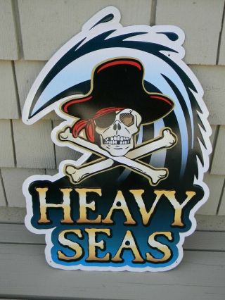 Heavy Seas Loose Cannon Beer Tin Sign Skull Crossbones Pirate Baltimore Maryland