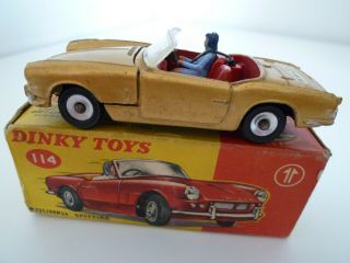 Vintage Dinky 114 Triumph Spitfire Issued 1963 - 71