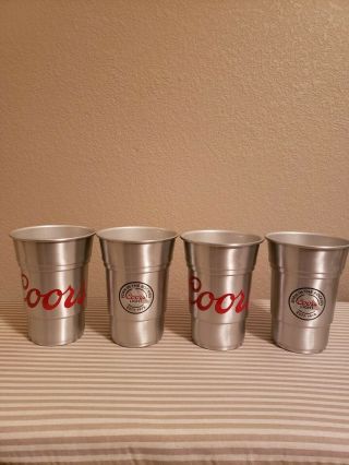 Coors Light Set Of 4 Aluminum Cup