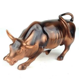 Official Bronze Wall Street Bull Stock Market Nyc Figurine Statue 8 " L
