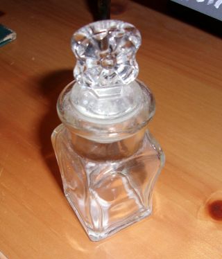 VINTAGE CLEAR GLASS APOTHECARY JAR 15 SMALL 4.  25 