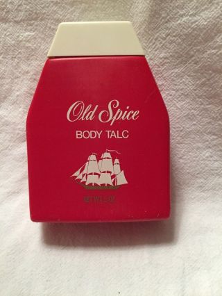 Vintage Shulton Old Spice Body Talc 5 Oz.  Full