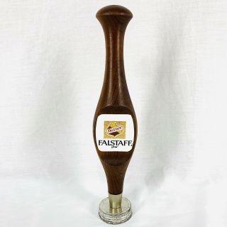 Vintage Falstaff Beer Tap Handle 10.  5 " Wood Bar Man Cave Breweriana Collectible