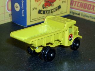 Matchbox Lesney Euclid Quarry Truck 6 b2 BPW D - C bif pin SC1 EX/NM crafted box 2