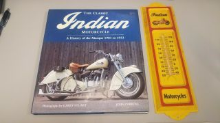 Vintage Indian Motorcycles Thermometer Sign Embossed