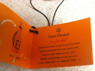 WITH TAGS VEUVE CLIQUOT Travel Ice Jacket Made In France Leather Handle 3
