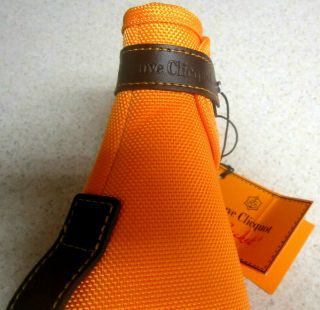 WITH TAGS VEUVE CLIQUOT Travel Ice Jacket Made In France Leather Handle 4