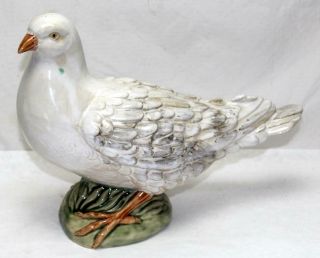 Vintage Italian Pottery Ceramic Dove 11 " Beak To Tail,  9 " Tall