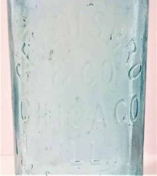 Rare George Disbro & Co.  Bottle.  Blob Top.  Chicago Il.  Aqua,  Beer/soda / C2