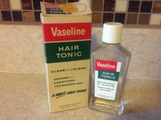 Vintage Vaseline Hair Tonic 2 Oz Bottle Full Orginial Box