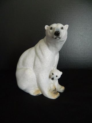 Amy & Addy Polar Bear Mother & Cub Figurine Aac1790 Retired