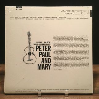 Peter,  Paul and Mary (s/t) 1962 Warner Vitaphonic Stereo WS1449 w/shrink NM - /NM - 4