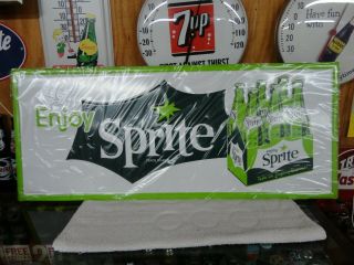 Sprite Soda Embossed Sign Modern Usa Made 36x15 By Coca Cola