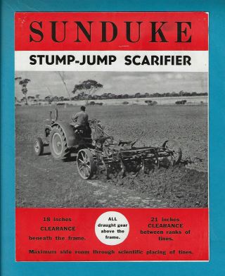 Sunshine Massey Harris Sunduke Stump - Jump Scarifier 4 Page Brochure